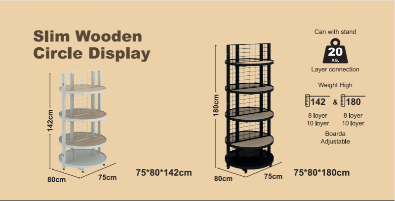 Slim koka apļa displejs